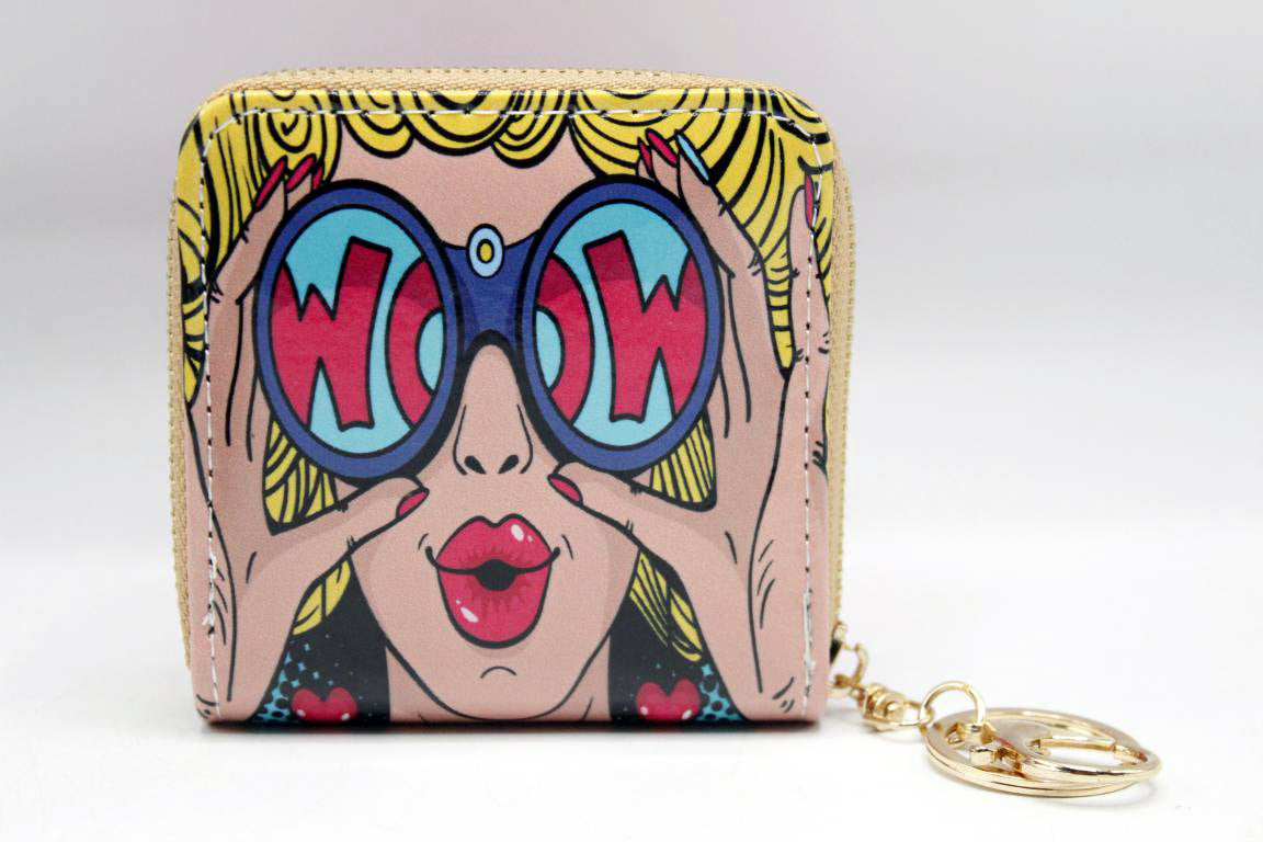 Girls Zipper Wallet / Purse (Keychain & Bag Hanging) KC5218