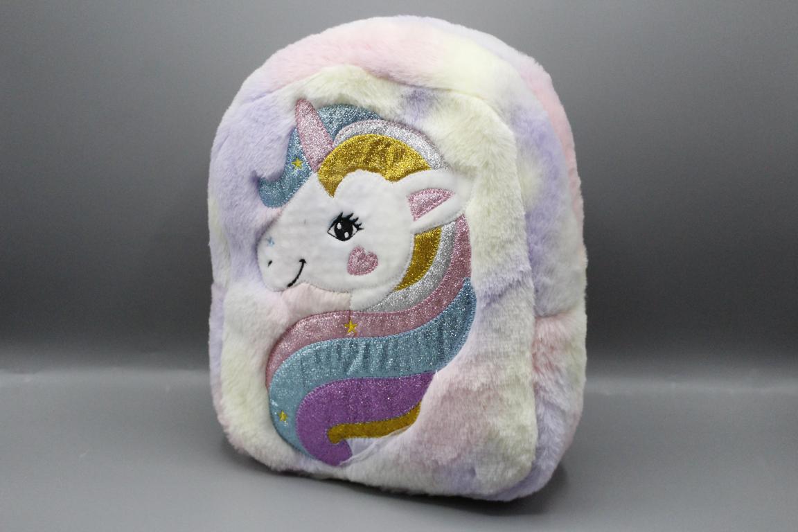 Unicorn Cute Embroidered Plush Backpack Bag (SS1025)