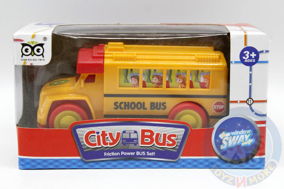 City School Bus Friction Toy With Light (202166)