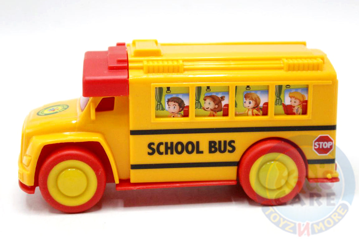 City School Bus Friction Toy With Light (202166)