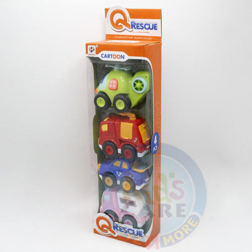 Load image into Gallery viewer, Q Rescue Friction Cars Set Pack of 4 (629A)
