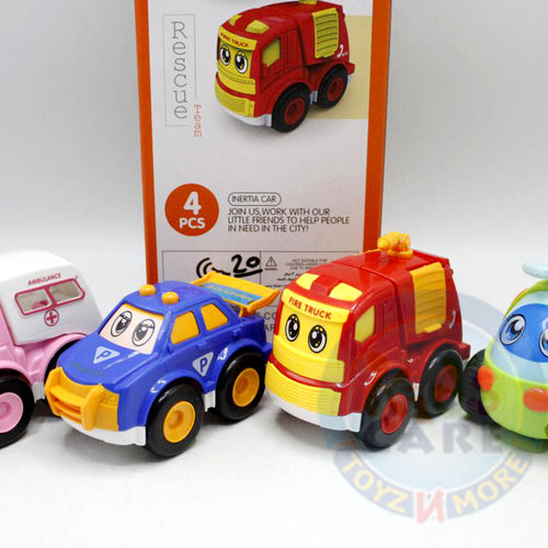 Load image into Gallery viewer, Q Rescue Friction Cars Set Pack of 4 (629A)
