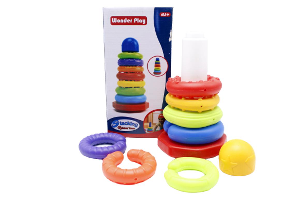 Stacking Plastic Ring Tower 10 Inches (008-02)