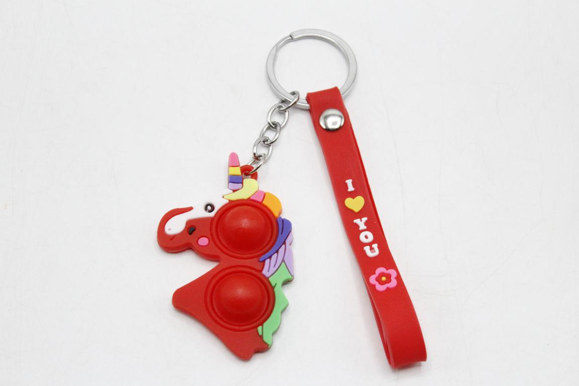 Unicorn Pop It Keychain And Bag Hanging With Bracelet (KC5021)
