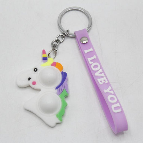 Load image into Gallery viewer, Unicorn Pop It Keychain And Bag Hanging With Bracelet (KC5021)
