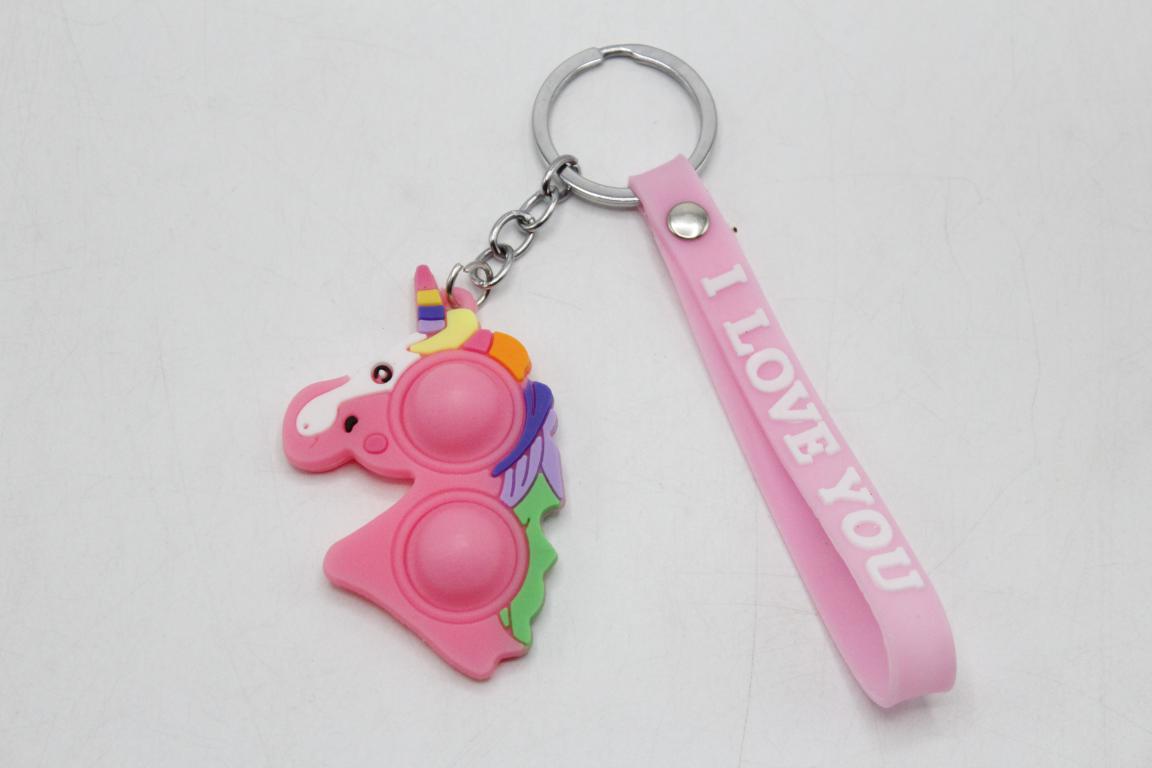 Unicorn Pop It Keychain And Bag Hanging With Bracelet (KC5021)