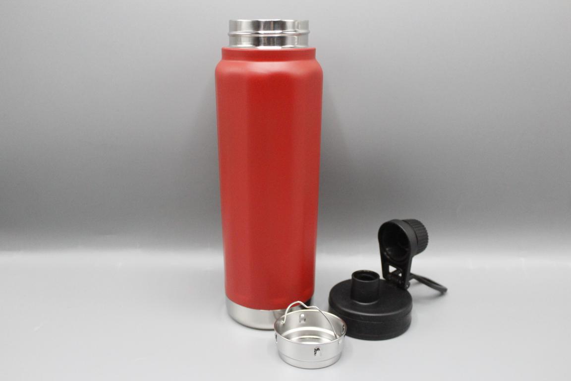 Metallic Thermal Water Bottle Matte Finish Red 800 ml (1213-24)