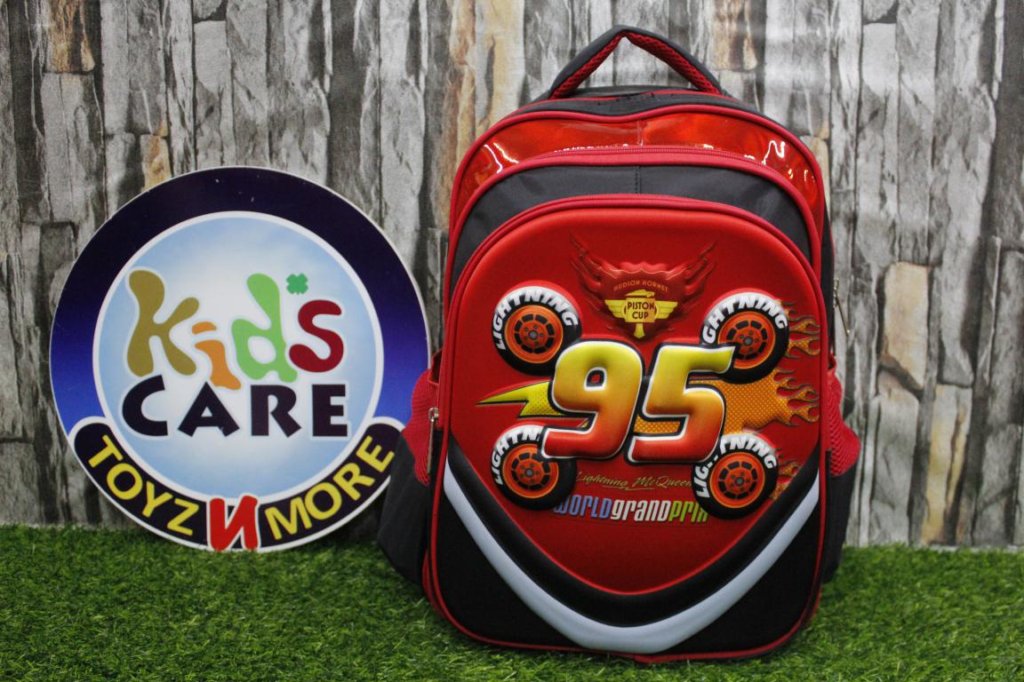 Mc Queen Cars School Bag For Grade-1 And Grade-2 For Boys (16030)