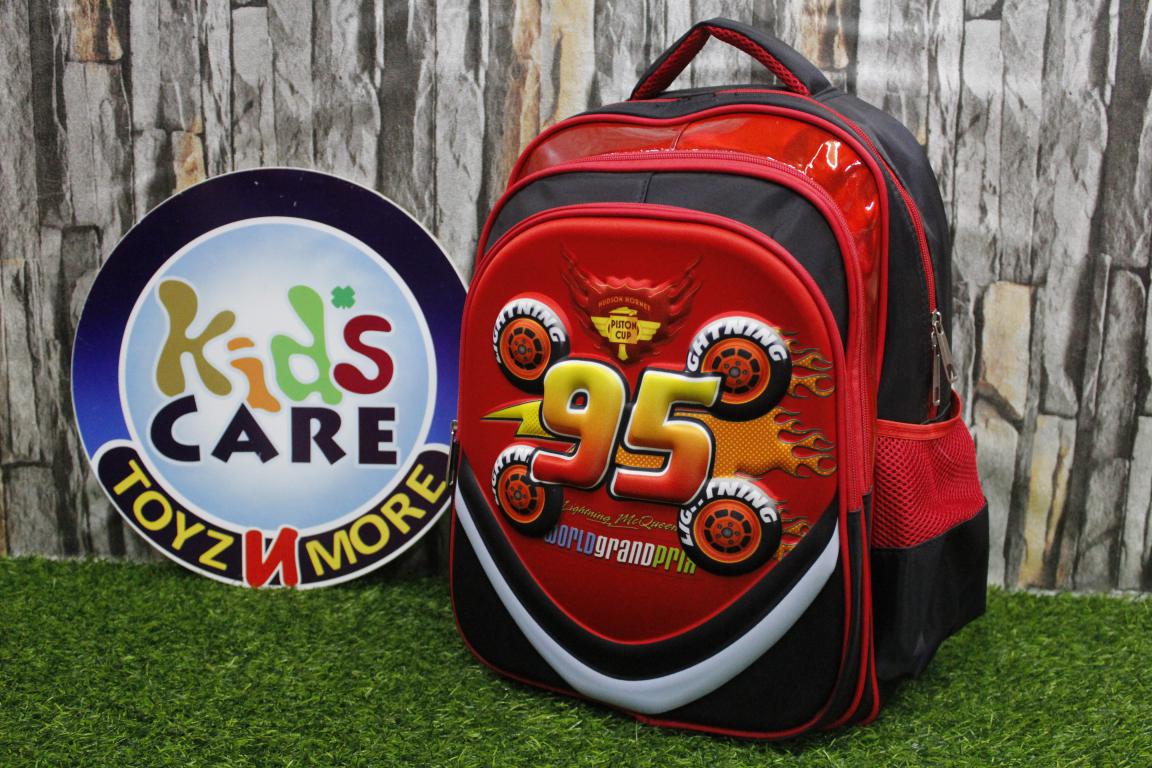 Mc Queen Cars School Bag For Grade-1 And Grade-2 For Boys (16030)