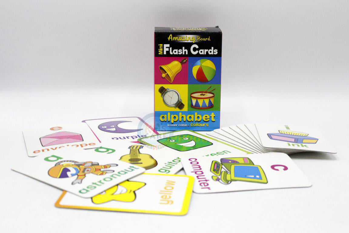 Amazing Board Mini Flash Cards Alphabet Lower Case & Colours