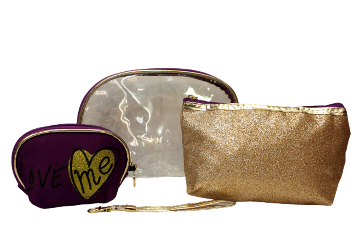 Ladies Makeup Pouch / Stationary Pouch Pack of 3 (F0013#)