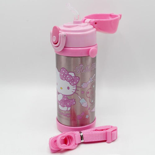 Load image into Gallery viewer, Hello Kitty Pink Thermal Metallic Water Bottle (GX-350)
