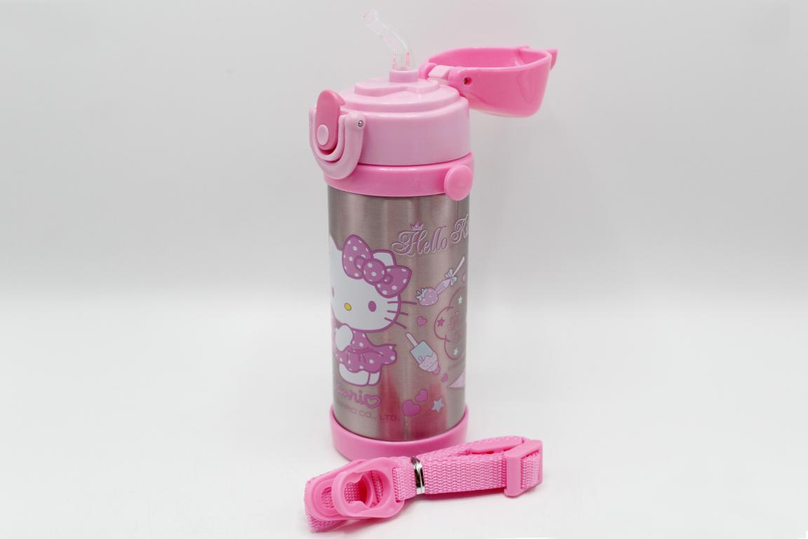 Hello Kitty Pink Thermal Metallic Water Bottle (GX-350)