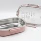 Tedemei Pink Lunch Box Plain Stainless Steel (6522)