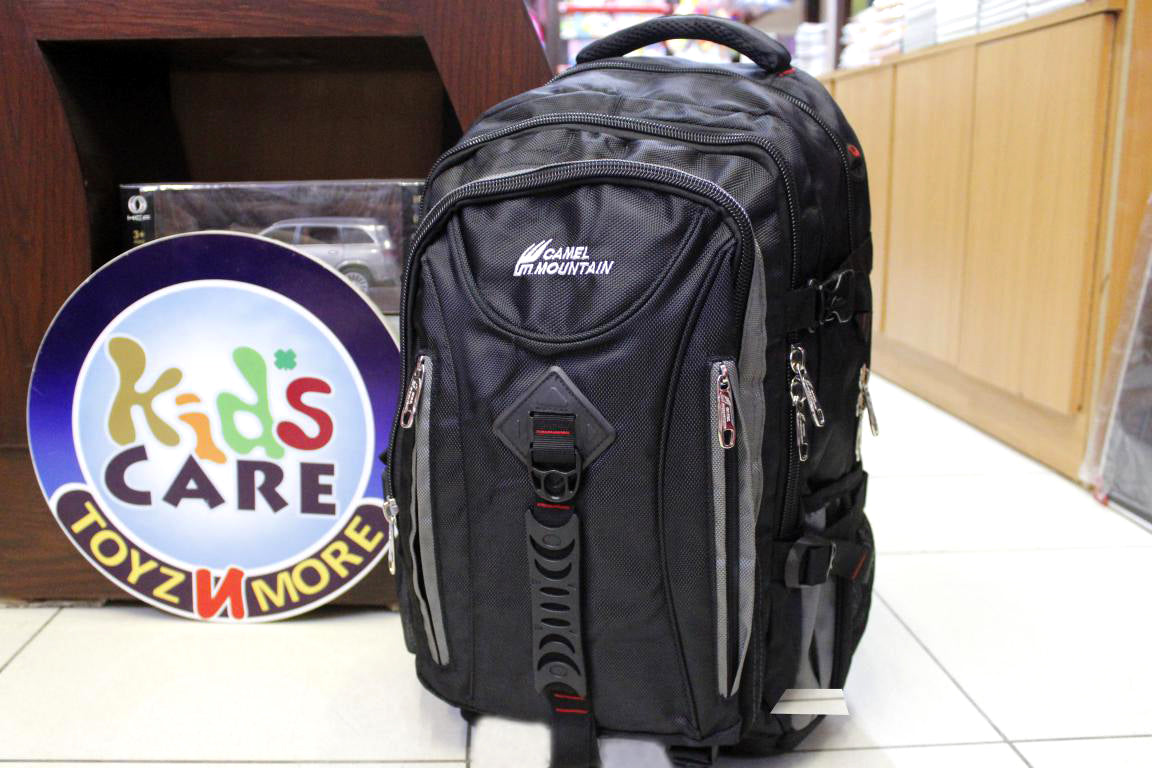 Camel Mountain Backpack Notebook Laptop Book Bags Travel Bag Black (7906-20#)