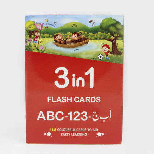 Load image into Gallery viewer, 3 In 1 Capital ABC -123 - Alif Bay Jeem Flash Cards (2082)
