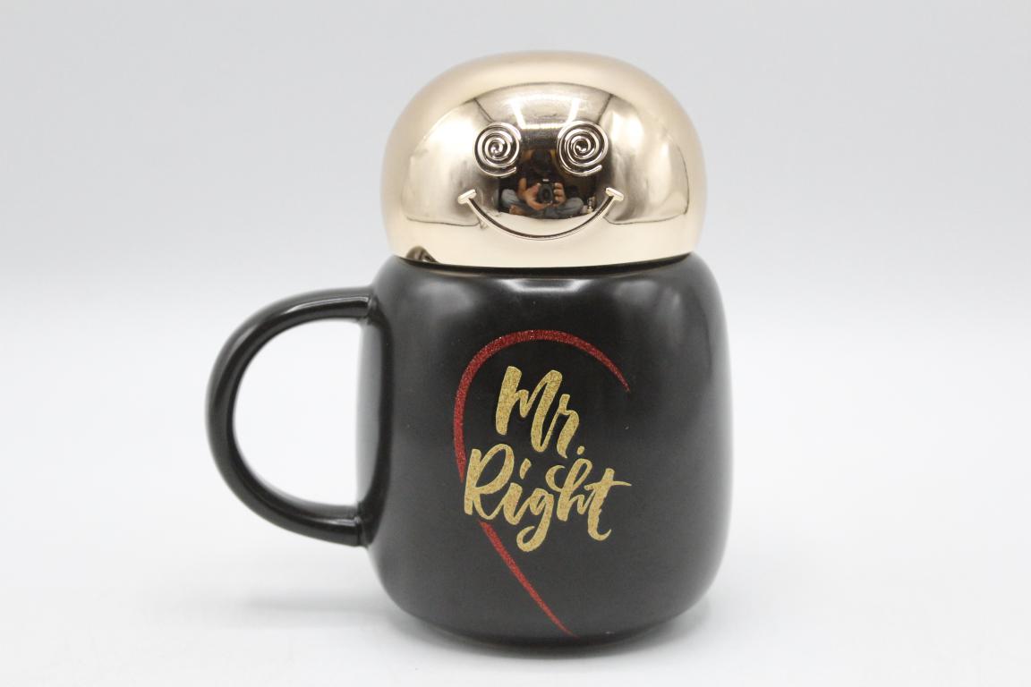 Mr Ceramic Mug With Lid (S-7)