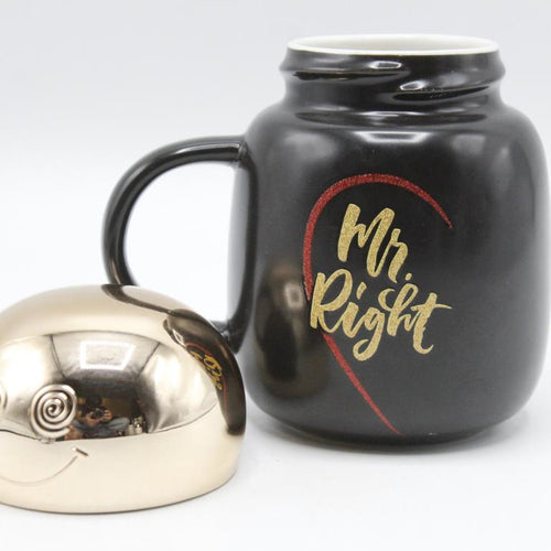 Load image into Gallery viewer, Mr. &amp; Mrs. Ceramic Mug With Lid (S-7)

