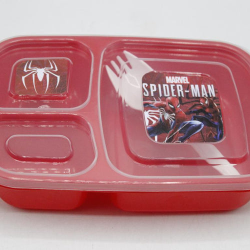 Load image into Gallery viewer, Spider Man Lunch Box With Three Portions &amp; Spork (KC5273)
