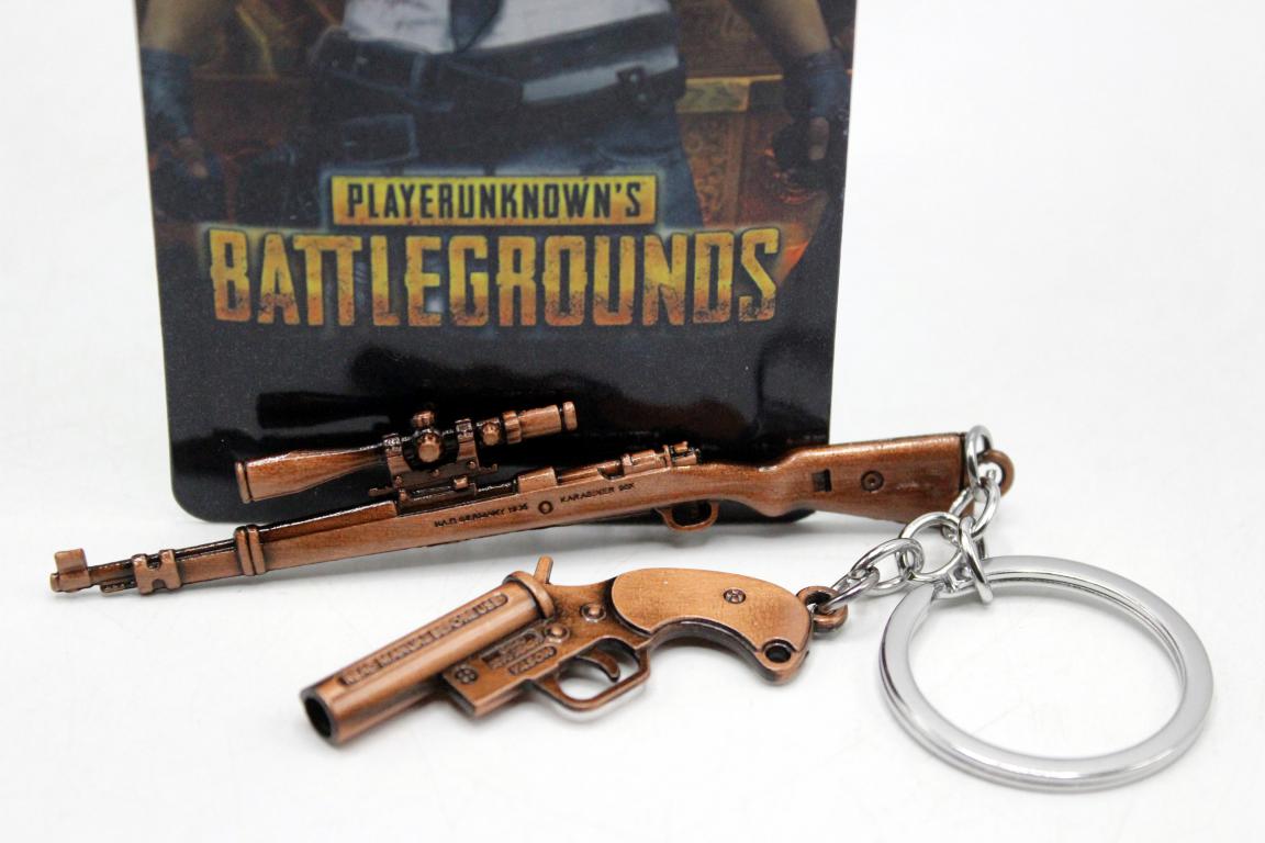 Miniature Gun Metallic Keychain & Bag Hanging (KC5052)
