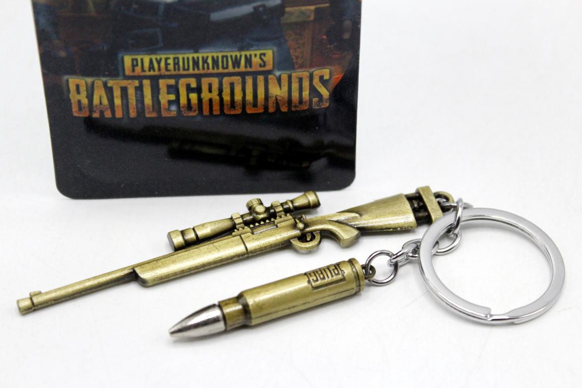 Miniature Gun Metallic Keychain & Bag Hanging (KC5052)