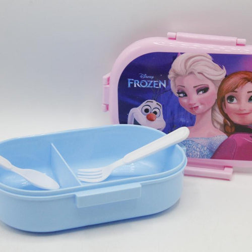 Load image into Gallery viewer, Frozen Lunch Box With Two Portions, Spoon &amp; Fork (KC5271)
