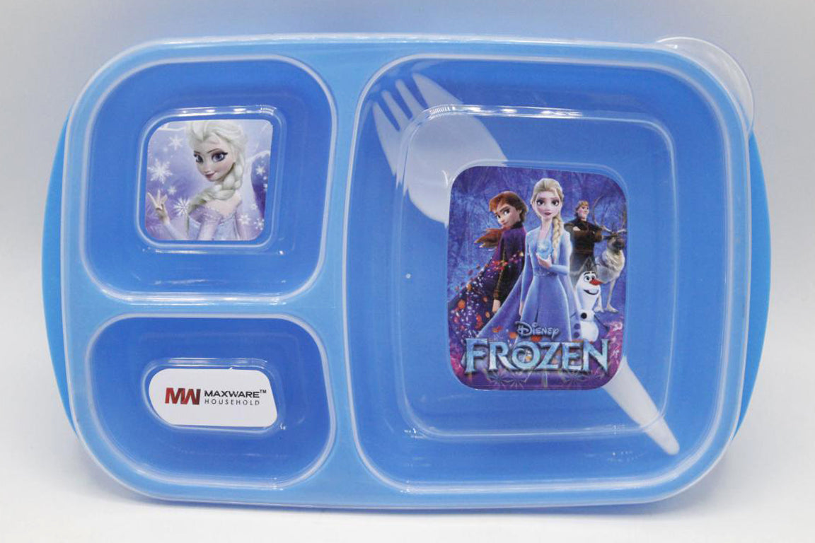 Frozen Lunch Box With Three Portions & Spork (KC5273)