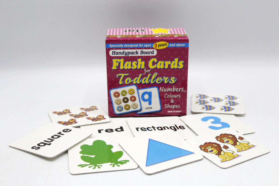 Numbers, Colours & Shapes Handypack Board Flash Cards For Toddlers