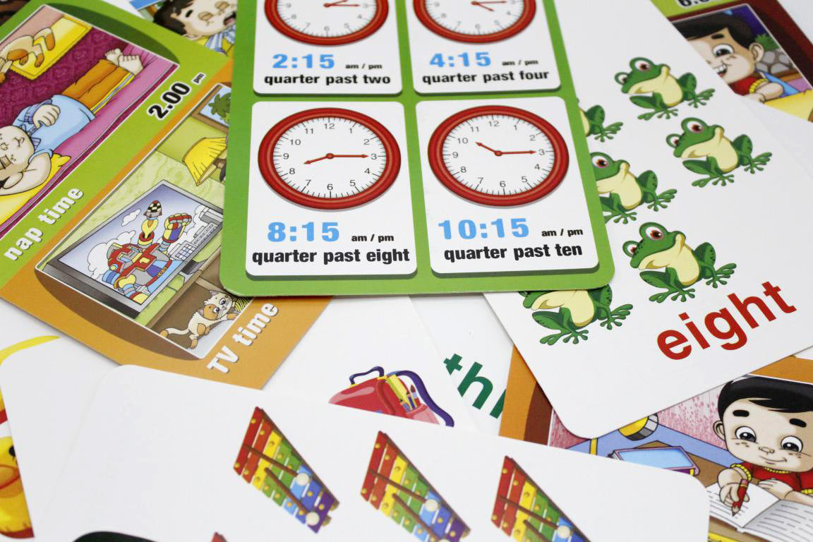 Numbers & Tell The Time Flash Cards
