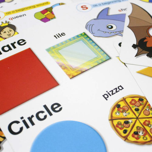 Load image into Gallery viewer, Alphabet Phonics &amp; Shapes Flash Cards
