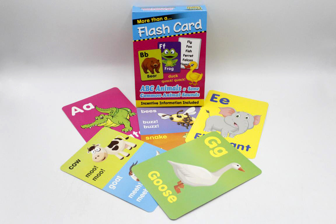 ABC Animals & Some Common Animal Sounds Flash Cards