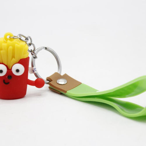 Load image into Gallery viewer, French Fries Keychain &amp; Bag Hanging With Bracelet (KC5293)
