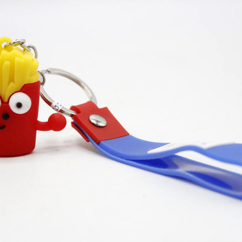 Load image into Gallery viewer, French Fries Keychain &amp; Bag Hanging With Bracelet (KC5293)
