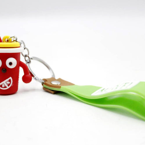 Load image into Gallery viewer, Juice Glass Keychain &amp; Bag Hanging With Bracelet (KC5293)
