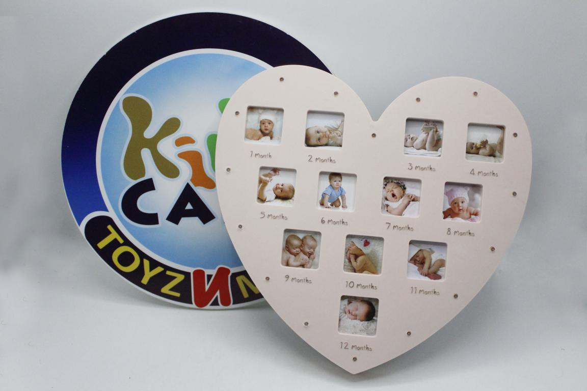 My First Year Photo Frame Heart Shape With Light (1626)