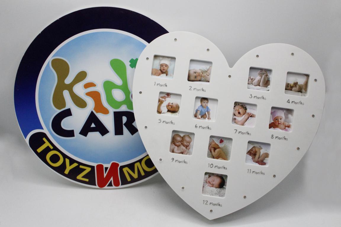 My First Year Photo Frame Heart Shape With Light (1626)