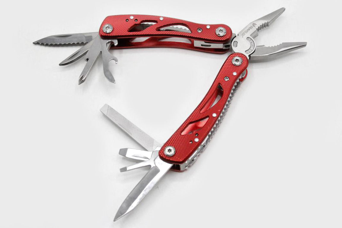 Multi-Tool Red Folding Pliers Pocket Kit (KC5308)