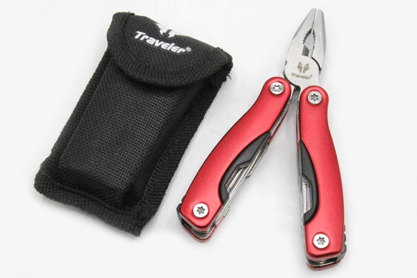 Multi-Tool Red Folding Pliers Pocket Kit (KC5307)