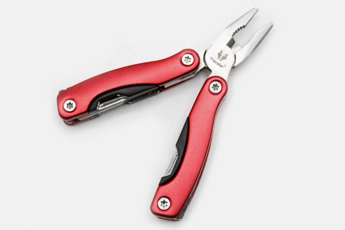 Multi-Tool Red Folding Pliers Pocket Kit (KC5307)
