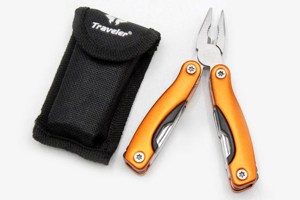 Multi-Tool Orange Folding Pliers Pocket Kit (KC5307)