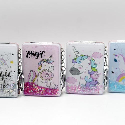 Load image into Gallery viewer, Unicorn Compact Mirror With Keychain (KC4212)
