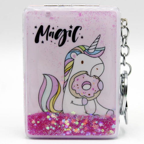 Load image into Gallery viewer, Unicorn Compact Mirror With Keychain (KC4212)
