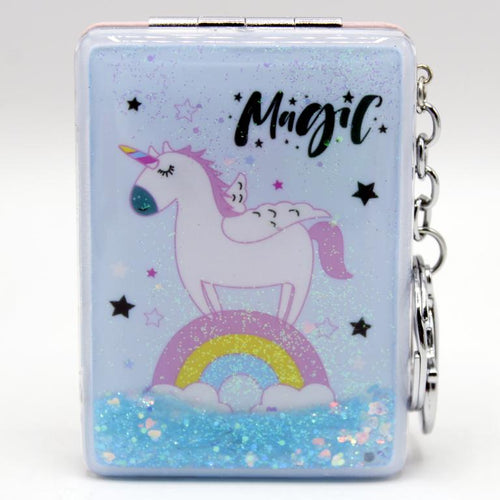 Load image into Gallery viewer, Unicorn Compact Mirror With Keychain (KC4212)
