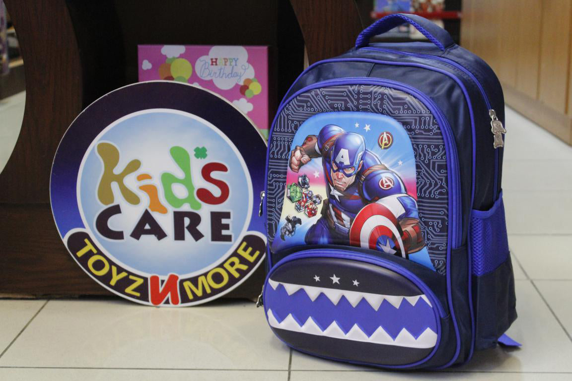 Captain America School Bag For Grade-1 And Grade-2 (SS1518)