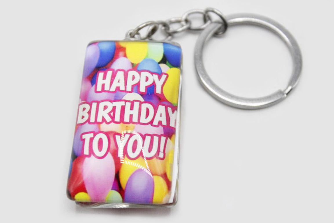 Happy 2025 birthday keychain