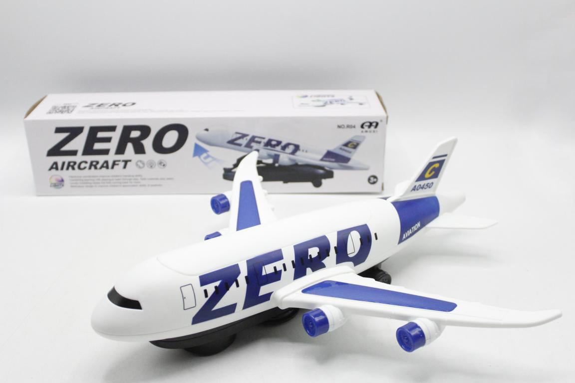 Aeroplane / Aircraft Bump & Go Battery Operated Toy (R04)