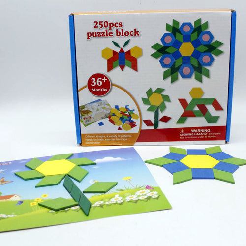 Load image into Gallery viewer, Wooden Pattern Puzzle Blocks – 250 Pcs (KC5067)
