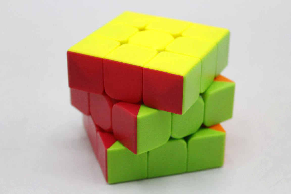 Square High Speed Sticker Less Rubik Cube-Multi Color (EQY655)