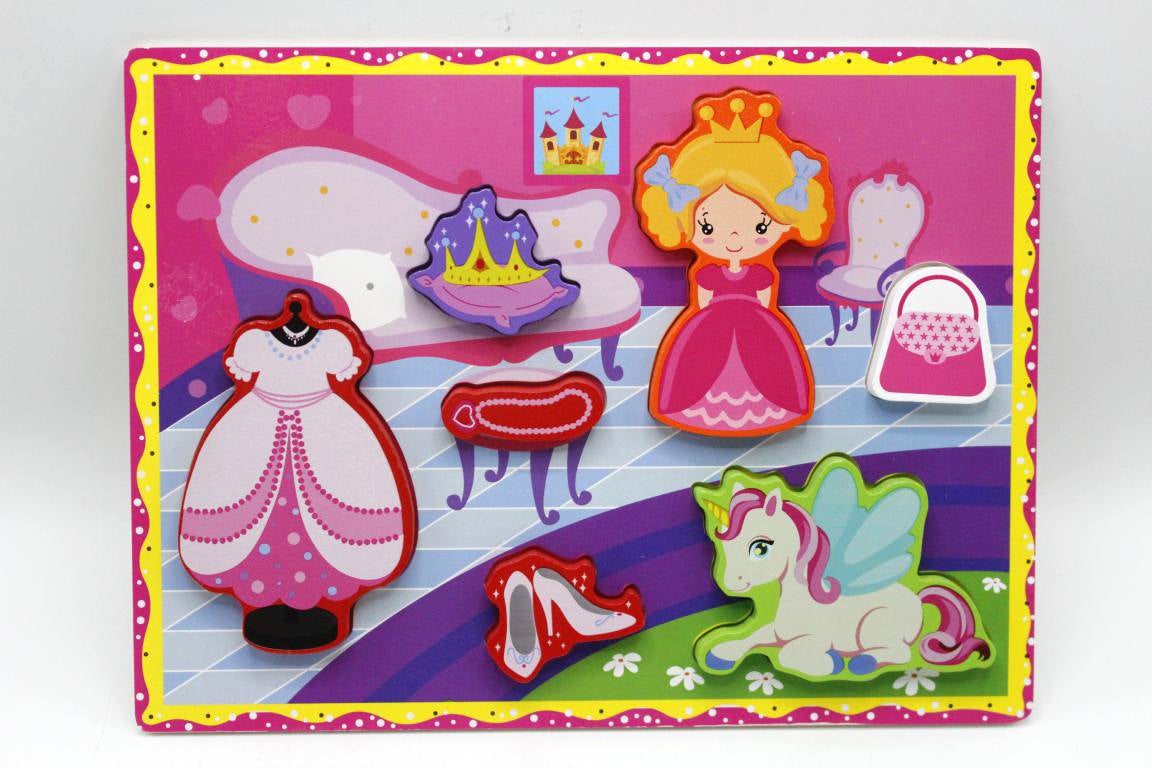 Wooden Doll Accessories And Unicorn Shape Board (KC5069)