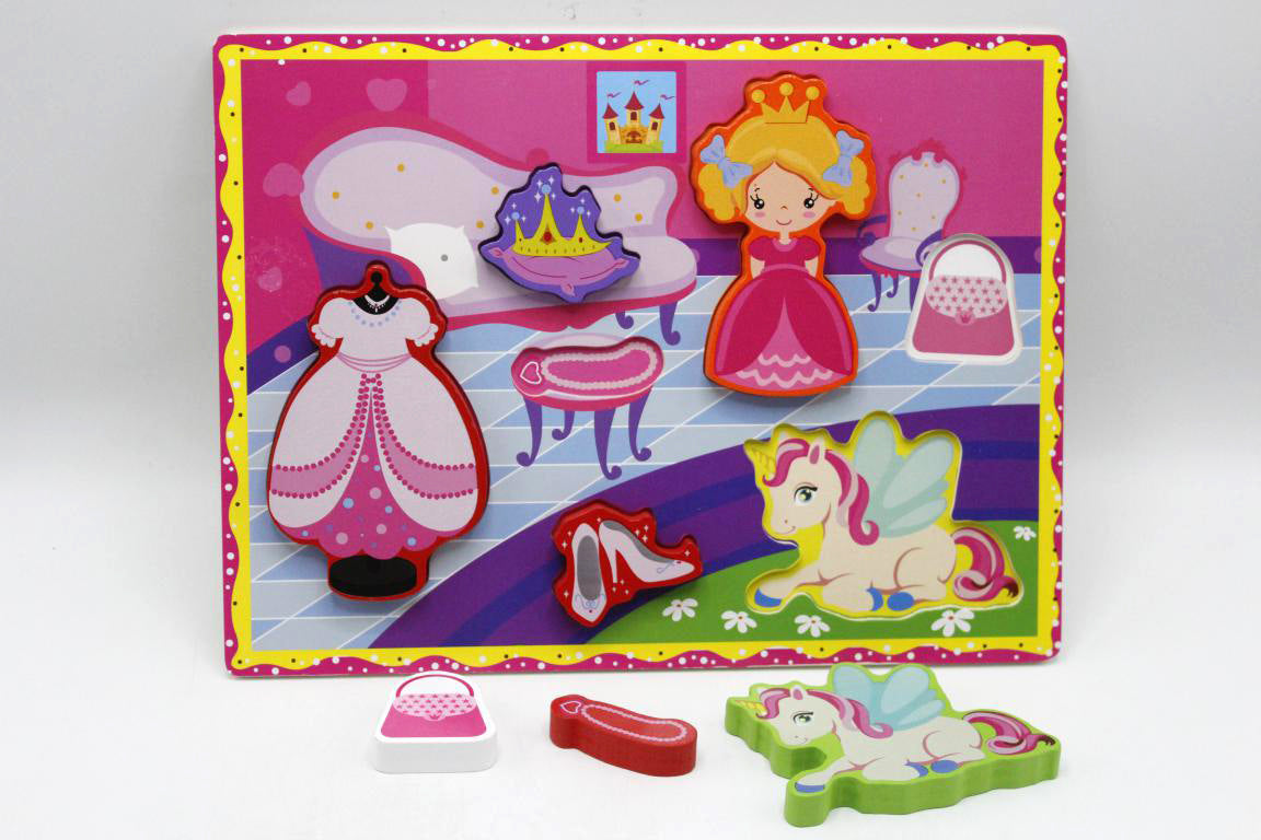 Wooden Doll Accessories And Unicorn Shape Board (KC5069)